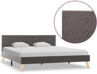 Bed frame taupe textile 160x200 cm - Bed Frame