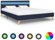 Bed frame with LED light blue textile 120x200 cm - Bed Frame