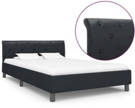 Bed frame black faux leather 120x200 cm - Bed Frame
