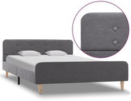 Bed frame light gray textile 140x200 cm - Bed Frame