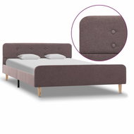 Bed frame taupe textile 120x200 cm - Bed Frame