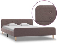 Bed frame taupe textile 140x200 cm - Bed Frame