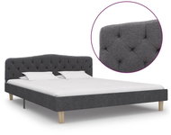 Bed frame dark gray textile 160x200 cm - Bed Frame