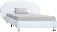 Bed frame white faux leather 100x200 cm - Bed Frame