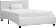 Bed frame white faux leather 90x200 cm - Bed Frame