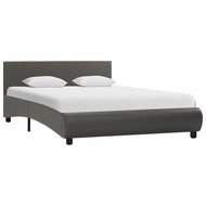 Bed frame gray faux leather 140x200 cm - Bed Frame