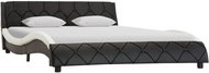 Bed frame black and white faux leather 120x200 cm - Bed Frame