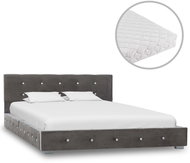 Bed with gray velvet mattress 120x200 cm - Bed