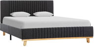 Bed frame dark gray textile 140x200 cm - Bed Frame