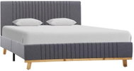 Bed frame light gray textile 120x200 cm - Bed Frame