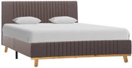 Bed frame taupe textile 140x200 cm - Bed Frame