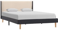 Bed frame cream textile 120x200 cm - Bed Frame