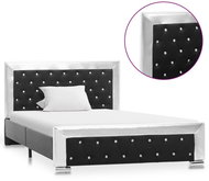 Bed frame black faux leather 120x200 cm - Bed Frame