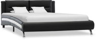 Bed frame black faux leather 120x200 cm - Bed Frame