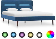 Bed frame with LED light blue textile 120x200 cm - Bed Frame