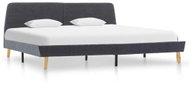 Bed frame dark gray textile 160x200 cm - Bed Frame