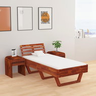 Bed frame solid acacia wood 90x200 cm - Bed Frame
