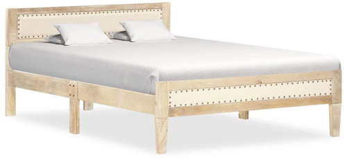 Bed frame solid mangrove wood 120 cm - Bed Frame - Main image