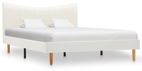 Bed frame white faux leather 120x200 cm - Bed Frame - Main image