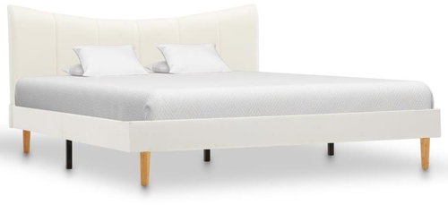 Bed frame white faux leather 140x200 cm - Bed Frame - Main image