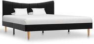 Bed frame black faux leather 140x200 cm - Bed Frame