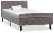Bed frame gray velvet 90x200 cm - Bed Frame