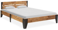 Bed frame solid acacia wood brushed surface 120x200 cm - Bed Frame
