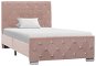 Rám postele růžový textil 90 × 200 cm, 286823 - Rám postele