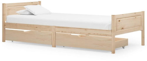 Rám postele se 2 zásuvkami masivní borovice 100 × 200 cm, 3060393 - Rám postele - Main image