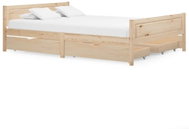 Rám postele se 4 zásuvkami masivní borovice 140 × 200 cm, 3060399 - Postel