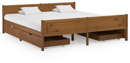 Rám postele 4 zásuvky medově hnědý masivní borovice 180×200 cm, 3060593 - Postel