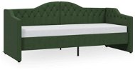 Váľanda s matracom a USB tmavo zelená textil 90 × 200 cm, 3080288 - Posteľ