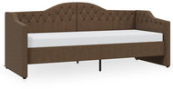 SHUMEE válenda s matrací a USB 90 × 200 cm, textil, tmavě hnědá, 3080307 - Postel