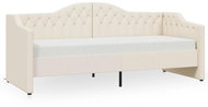 SHUMEE válenda s matrací a USB 90 × 200 cm, textil, krémová, 3080311 - Postel
