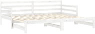 SHUMEE výsuvná válenda 2× (90 × 200) cm, masivní borovice, bílá, 3083660 - Postel