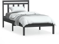 Rám postele šedý masivní borovice 90 × 200 cm, 3100576 - Postel