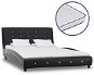 Bed with memory foam mattress black artificial leather 120x200 cm - Bed