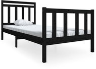 Rám postele černý masivní dřevo 90 × 200 cm, 3100708 - Postel
