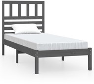 Rám postele šedý masivní borovice 90 × 200 cm, 3101010 - Postel