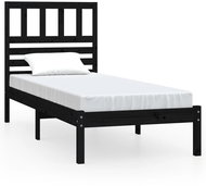 Rám postele černý masivní borovice 90 × 200 cm, 3101012 - Postel