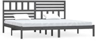 Rám postele šedý masivní borovice 180 × 200 cm Super King, 3101040 - Rám postele