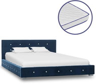 Bed with memory foam mattress blue velvet 120x200 cm - Bed