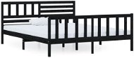 Rám postele černý masivní dřevo 120 × 200 cm, 3101152 - Rám postele