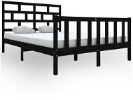 Rám postele černý masivní borovice 140 × 200 cm, 3101352 - Rám postele