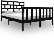Rám postele černý masivní borovice 160 × 200 cm, 3101362 - Rám postele