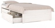 Rám postele so zásuvkami biely 90 × 190 cm Single, 3103459 - Rám postele
