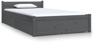 Rám postele se zásuvkami šedý 100 × 200 cm, 3103490 - Postel