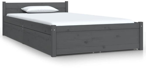 Rám postele se zásuvkami šedý 100 × 200 cm, 3103490 - Postel - Main image
