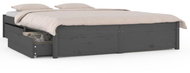 Rám postele se zásuvkami šedý 150 × 200 cm King Size, 3103520 - Rám postele