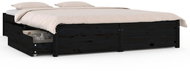 Rám postele se zásuvkami černý 180 × 200 cm Super King, 3103532 - Postel